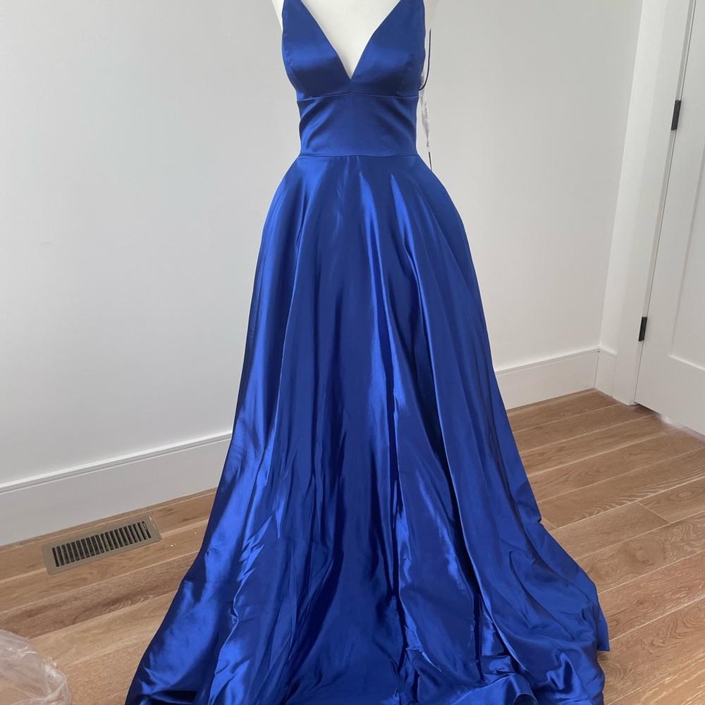 Sherri Hill new royal blue prom dress size 4 - Picture 5 of 12